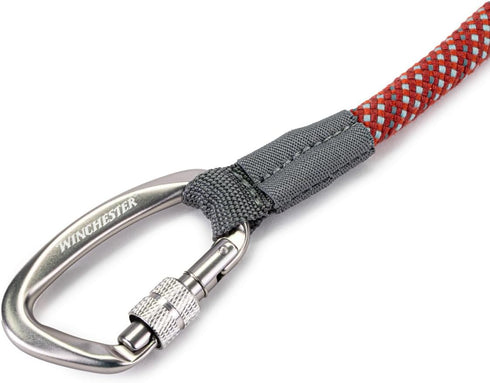 Winchester Pet 6 Foot Rope Leash, Heavy Duty Poly Blend, Ketchup Color, for Large Medium Breed Dogs
