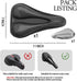 Gel Padded Bike Seat Cover for Men Women, Comfort Narrow Bicycle Seat Cushion for Indoor & Outdoor (11"x7")