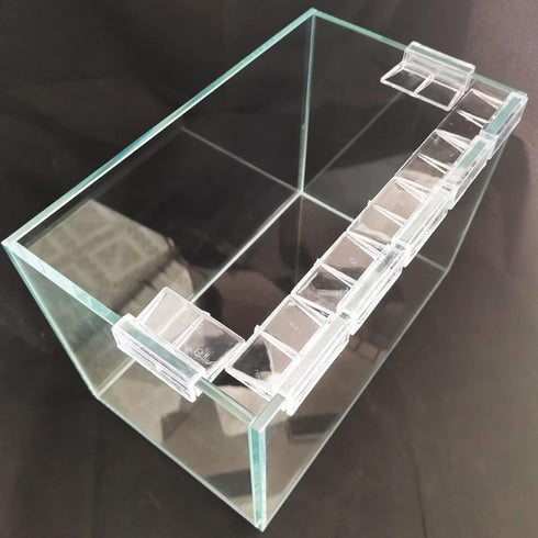 Weilan 18 Pieces Rimless Aquarium Lid Clips, 6mm Thick Acrylic Rimless Glass Canopy Clips for Fish Tank Cover Support
