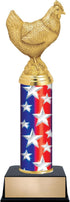 Customizable 10.5" Chicken Pennant Star Trophy Award, Engrave Now