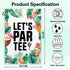 Let‘s Par Tee Funny Printed Microfiber Golf Towel with Clip | Tropical Gifts for Golf Fans