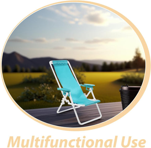 ARTIBETTER Folding Beach Chair Lightweight Portable Lounge Chair with Breathable Design and Stable Support for Outdoor