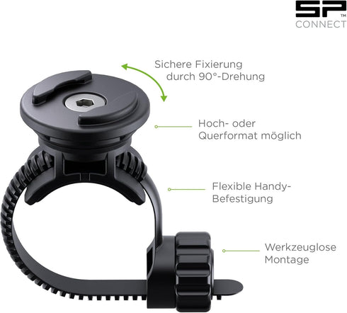 SP CONNECT Universal Bicycle Mobile Phone Holder for Mountain & Road Bikes, Patented Twist Lock, Strong Clamp-Grip