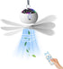 Portable Camping Fan with LED Lantern, Rechargeable Ceiling Fan with Remote Control for Tent and RV