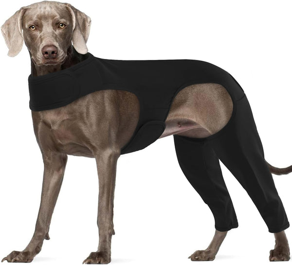 ROZKITCH Dog Surgery Recovery Sleeve for Rear Right Left Leg, Wound Elbow Brace Protector, Black 2XL