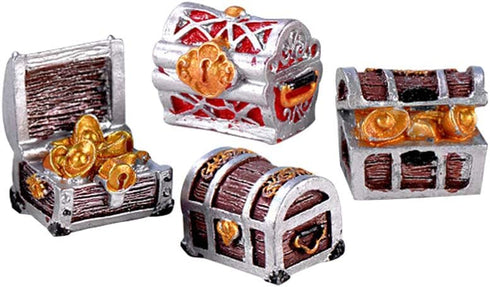 POPETPOP 4pcs Treasure Chest Ornament for Aquarium Fish Tank Home