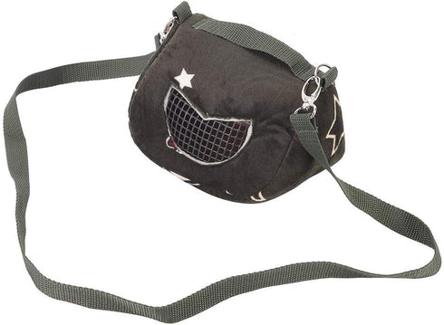 Blackish Green Flannelette Small Pet Carrier Bag, Portable Breathable Hamster Outgoing Bag (M)