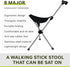 Generic Lightweight Travel Stools for Adults. Cane with seat,Walking Stick,Foldable Chair,Hiking