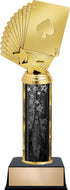 Customizable 11" Bridge Card Game Black Star Trophy Award, Engrave Now