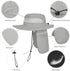 IYEBRAO 2 Pack Men's UV Protection Sun Hat, Foldable Mesh Boonie Cap with Neck Flap for Fishing and Hiking