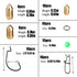 Sougayilang Fishing Sinkers Set with Brass Weights, Jig Hooks, Swivel Ring Connector in Plastic Box for Fishing