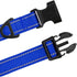 TagME Reflective Nylon Dog Collars, Adjustable Pet Collar for Small Dogs, Royal Blue, 5/8" Width with Quick Release