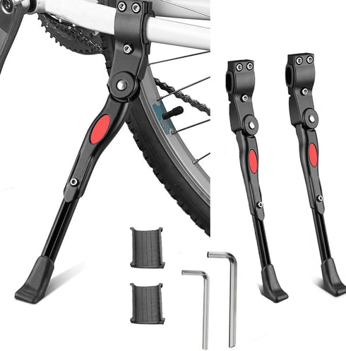 ZOSEN Adjustable Bike Kickstand - Side Support for 22 24 26 Inch Mountain Bike and 700 Road Bike