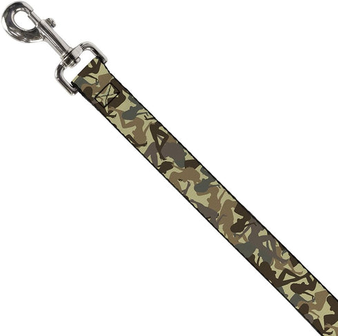 Dog Leash Mud Flap Girls Camo Browns 6 Feet Long 1.0 Inch Wide
