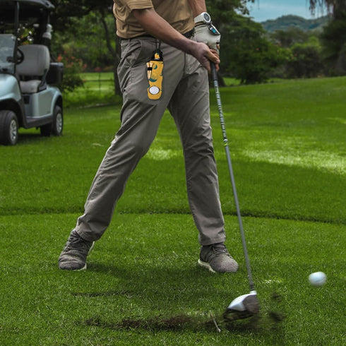 WIRESTER Soft Golf Ball Carry Bag with Tee Holder, Portable Pouch with Hook for Golf Accessories Men Women