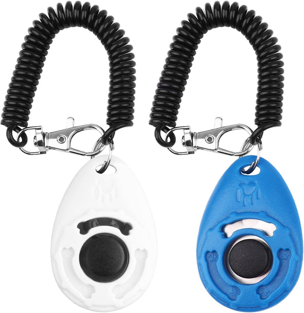 Dog Training Clicker with Wrist Strap - OYEFLY Durable Lightweight Easy to Use, 2-Pack for Cats, Puppy, Birds