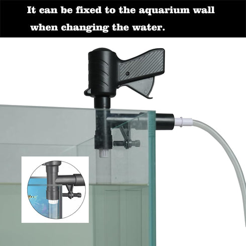 Carefree Fish 30In Aquarium Gravel Cleaner, Fish Tank Water Changer with 37In Water Pipe Skimmer Net and Long Handle