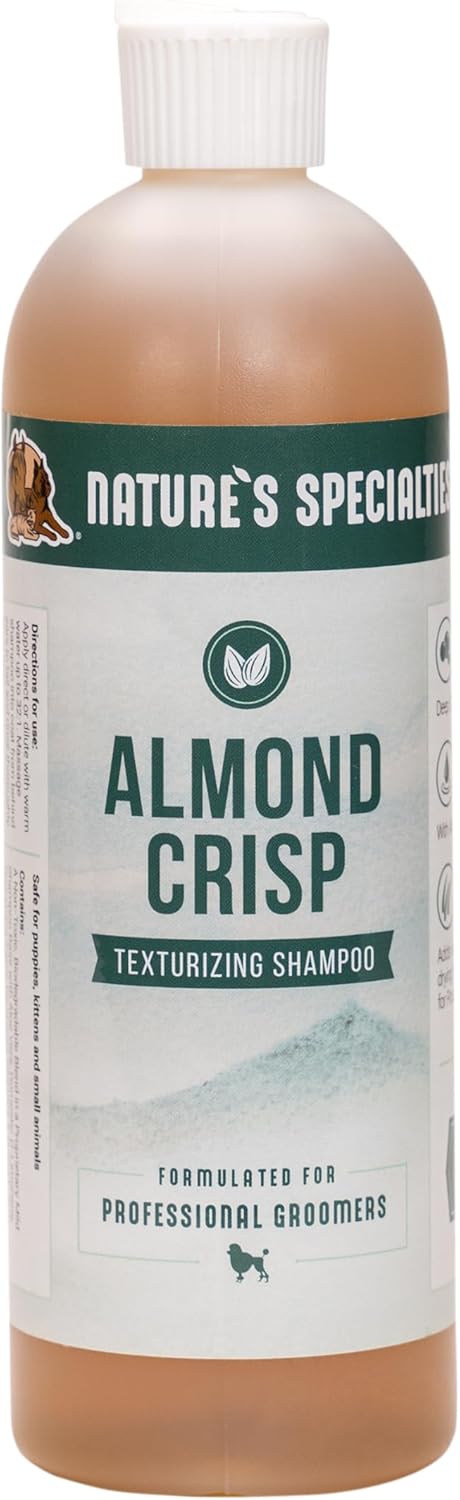 Nature's Specialties Almond Crisp Ultra Concentrated Dog Shampoo, 16 oz - Makes up to 4 Gallons, Texturizing