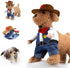 Hotumn Cowboy Dog Costume with Hat (Dog Clothes Halloween Costumes for Cat and Small Dog; S)