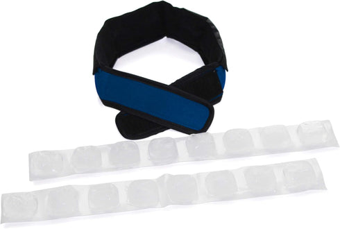 FlexiFreeze Cooling Collar - Personal Ice Wrap for Neck (Navy Blue)
