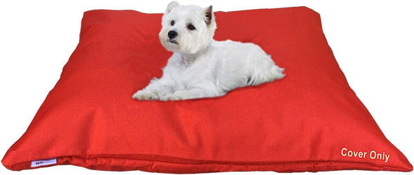 DIY Pet Bed Pillow Duvet, Waterproof Cover for Dog or Cat in Medium 37"X29" Vibrant Tangerine Tango Color