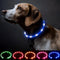 BSEEN Light Up Dog Collars, Cuttable Silicone LED Collar for Small Medium Large Dogs in Blue