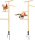 2 Pcs Extra Large Chicken Perch Toy for Coop 57" Wooden Chick