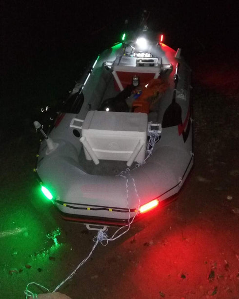 Navigation Lights, LED Stern and Marine Strip Lights for Boat Bow, Kayak, DC 12V, 2PCS (Red and Green)