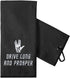 TOUNER Funny Golf Towel Gift for Dad, Embroidered Golf Towels for Men, Clip for Golf Bags (Drive Long and Prosper)