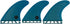 UPSURF M Size Tri Fin Surfboard Fin Set, Fiberglass+Honeycomb (White/Blue/Orange)