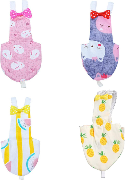 JinGuoZiLP 4 10* 10* 1cm, Bird Parrot Diaper Flight Suit Nappy Clothes for Green Cheek Conure Parakeet Cockatiel
