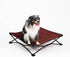 Coolaroo On The Go Cooling Elevated Dog Bed, Portable for Travel, Medium, Brick