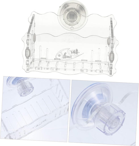 2pcs Suction Cup Planter for Betta Fish Tank, Aquatic Media Holder, Aquarium Decor Acrylic Cup Pot