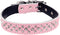 Adjustable Rhinestone Dog Collar - Sparkly Crystal Soft Genuine Leather Bling Collars for Small Medium Large Dogs