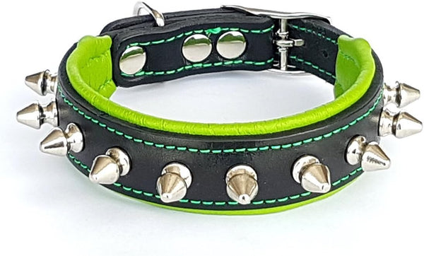 Bestia Spiky Collar with Blunt Screw Tips - Suitable for Small Dog Breeds or Puppies, 1" Wide