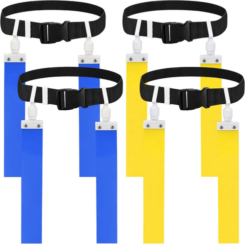 Flag Football Belt, Adjustable 2/4/10/14pcs with Belt and Flags for Youths and Adults