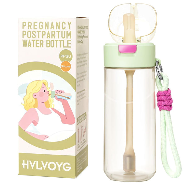 HVLVOYG PPSU Water Bottle for Postpartum & Bedridden Care, Sip-Controlled Flow & Anti-Choking