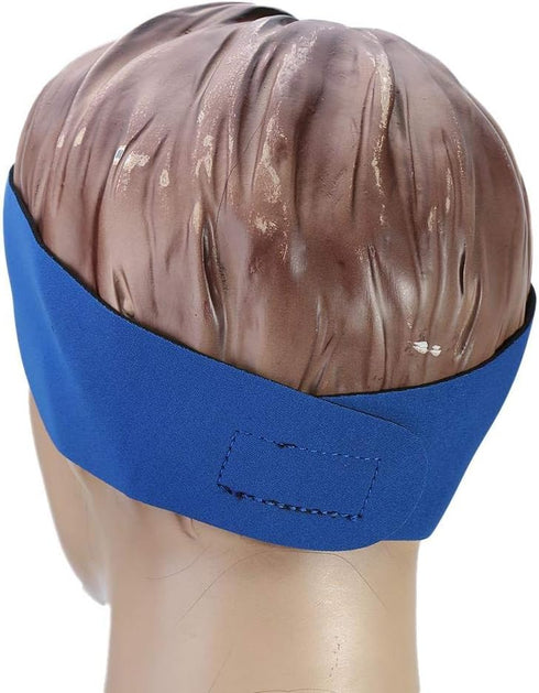 Neoprene Swimming Headband, Adjustable Ear Bands with Loop and Hook Design for Protecting Ears from Water (M)