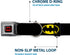 Dog Collar Seatbelt Buckle Batman Shield, Black Yellow, 15 to 26 Inches, 1.0 Inch Wide