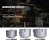 Outdoor 750ml - 2900ml Titanium Pot with Lid, Folding Bail Handle Camping Hiking Picnic Set