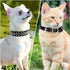 Spiked Dog Collar for Small Dogs Soft PU Leather Spike Puppy Collar Anti Bite Studded Rivet Cat Collar for Kittens Small Medium Pets Like Chihuahua Pug Pit Bull Bulldog, Black S