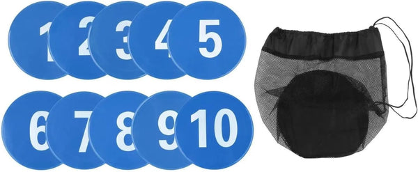KaiYeA Spot Markers 10Pcs Numbered Floor Spot Markers Speed Agility Gym Floor Exercise
