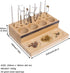 Raprance Wooden Fly Tying Fishing Kit Organizer, Desktop Storage Rack for Tying Tools