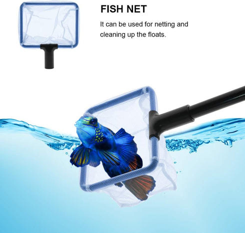 GreenJoy 5 in 1 Aquarium Fish Tank Cleaning Kit, Algae Scrapers & Gravel Cleaner for Water Changing