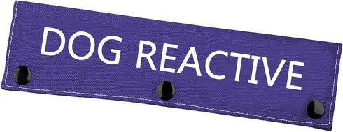 Dog Reactive Leash Sleeve - Nervous Dog Leash Wrap with Reactive Dog Patch