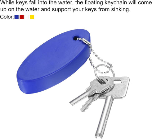 PATIKIL Floating Keychains Marine Sailing Oval Key Chain Buoyant Keyrings for Outdoor Sports Boating