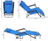 Kcelarec Folding Beach Lounge Chair, Patio Outdoor Furniture Camping Pool Side Beach Lawn Lounger Chair with Adjustable