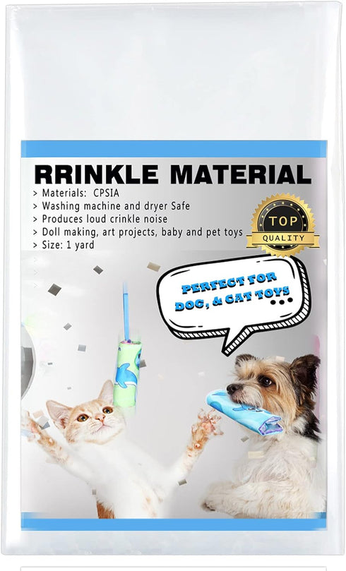 Zonon Crinkle Paper for Baby Toys, Noise Making Plastic Film for Dog Cat Toys