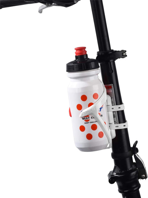 Plastic Bicycle Bottle Cages, Bike Bottle Holder with Cage Mounting Base (White)