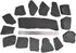 Natural Slate Stone Rocks Mix, 2 to 3 inches and 1 Piece About 8 inches for Aquariums and Terrariums (3 Pounds)